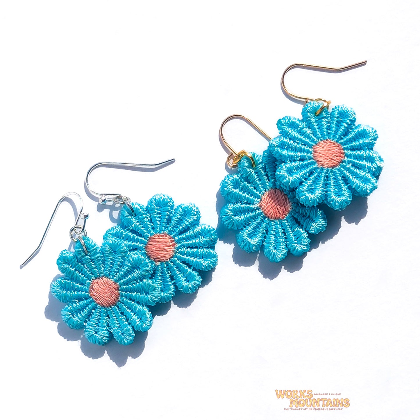 Daisy Lace Earrings | One for Every Mood | Single Colour Pairs