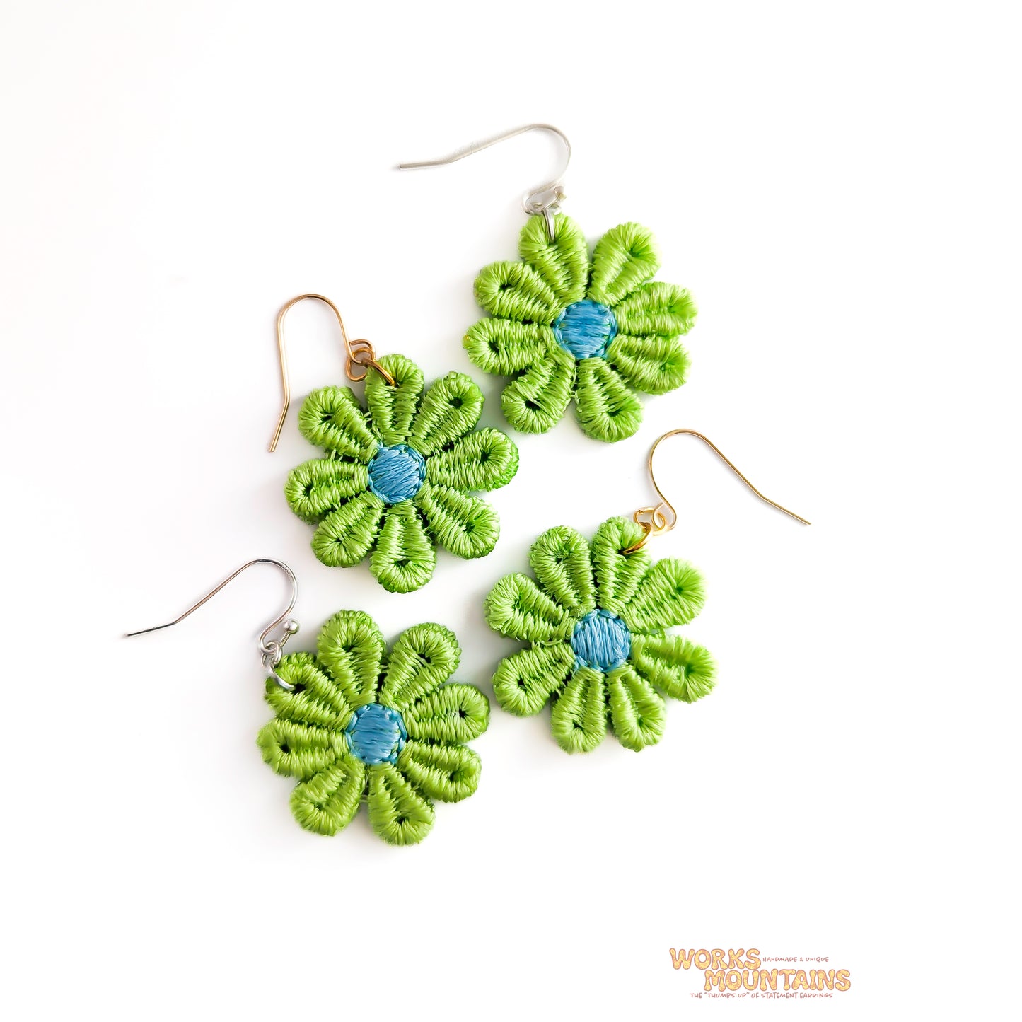 Daisy Lace Earrings | One for Every Mood | Single Colour Pairs
