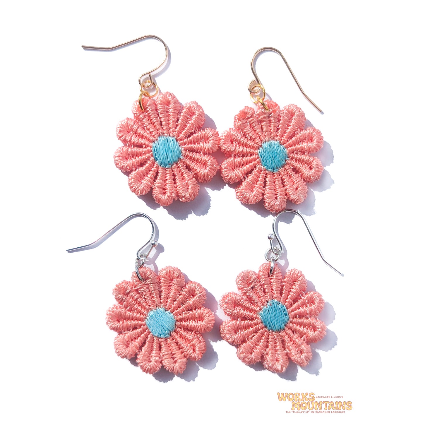 Daisy Lace Earrings | One for Every Mood | Single Colour Pairs