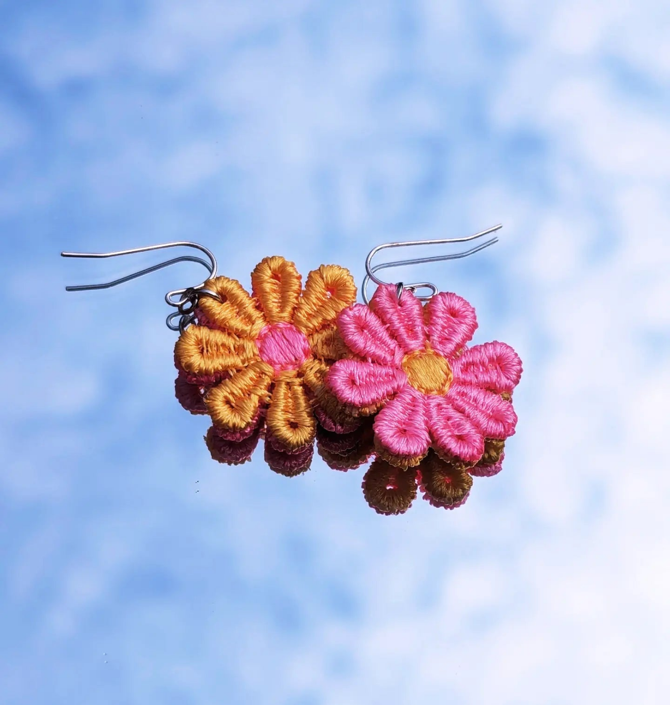 Daisy Lace Earrings | One for Every Mood | Single Colour Pairs