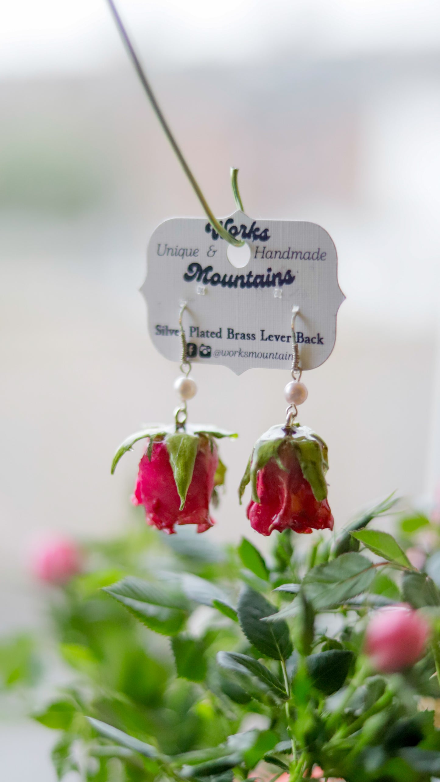 Real Rose Buds | Lever Back | Natural Elegance