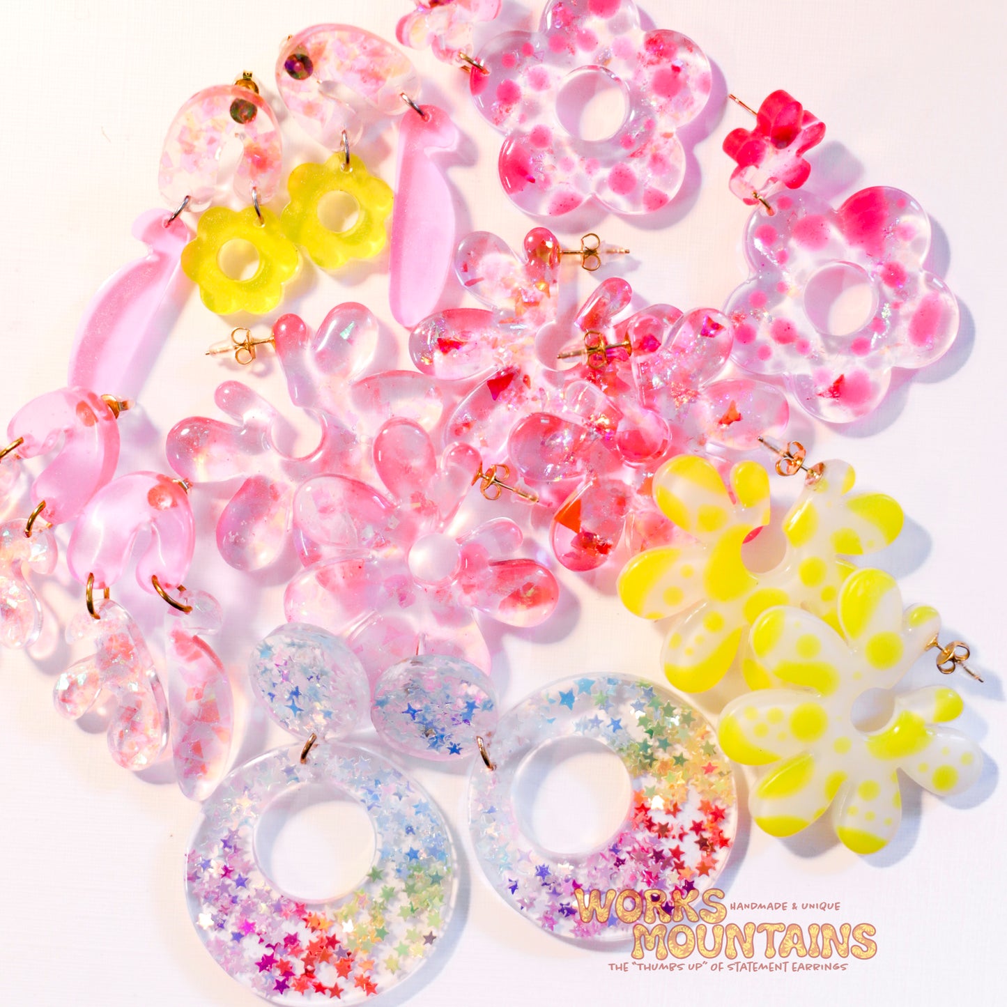 Funky Resin | Misc. Earrings | A Splash of Colour and Shine