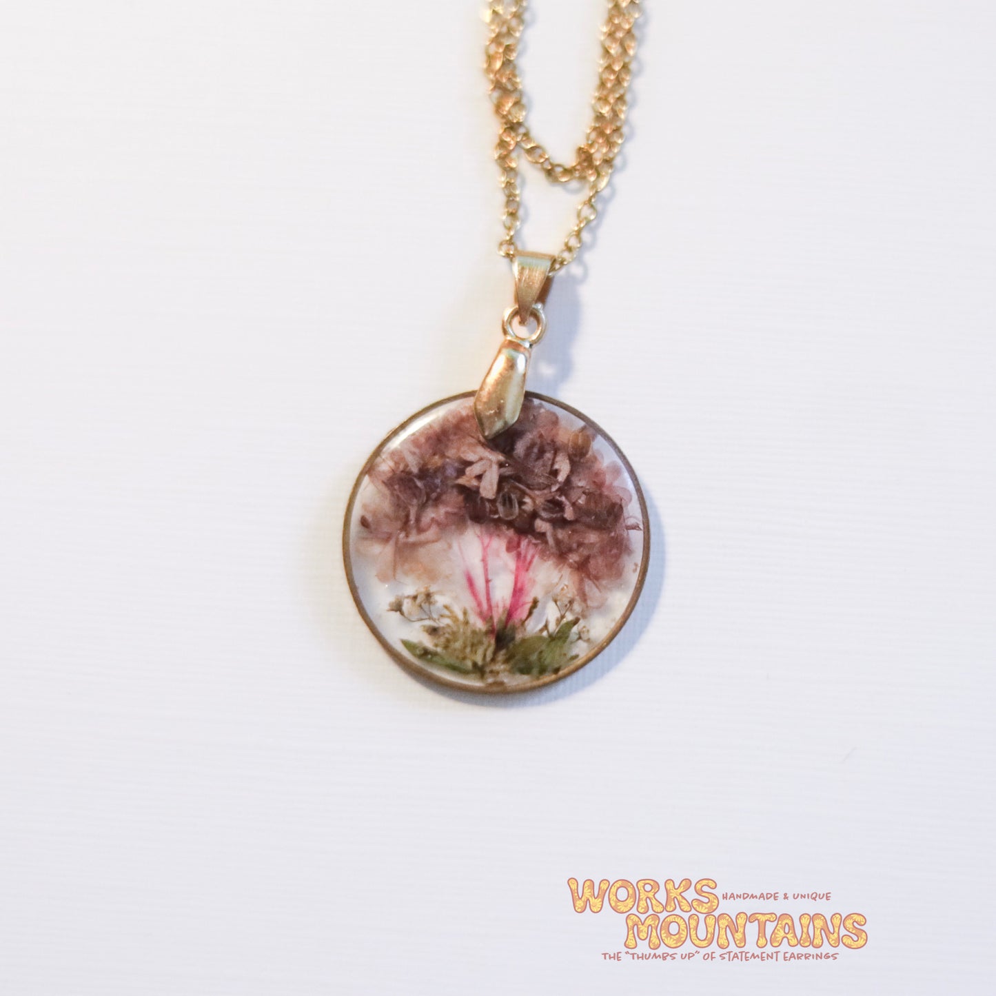 Preserved Floral Pendants | Gold Chain Necklaces | A treasured piece of nature