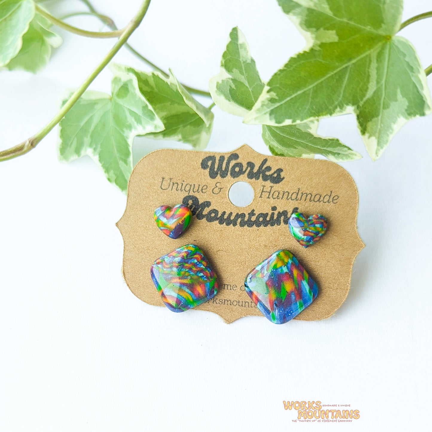 Mixed Pattern | Studs | Colourful patterns in various shapes