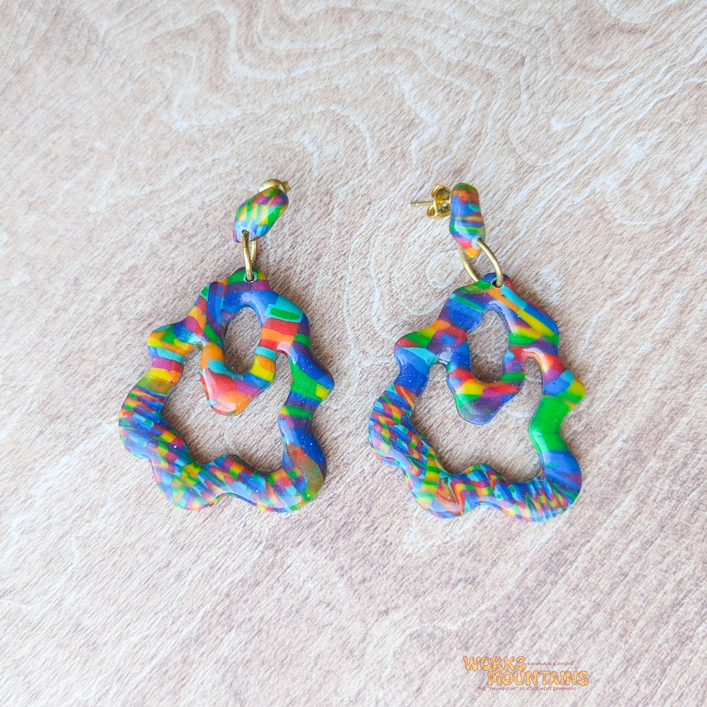 Mixed Pattern | Studs | Colourful patterns in various shapes