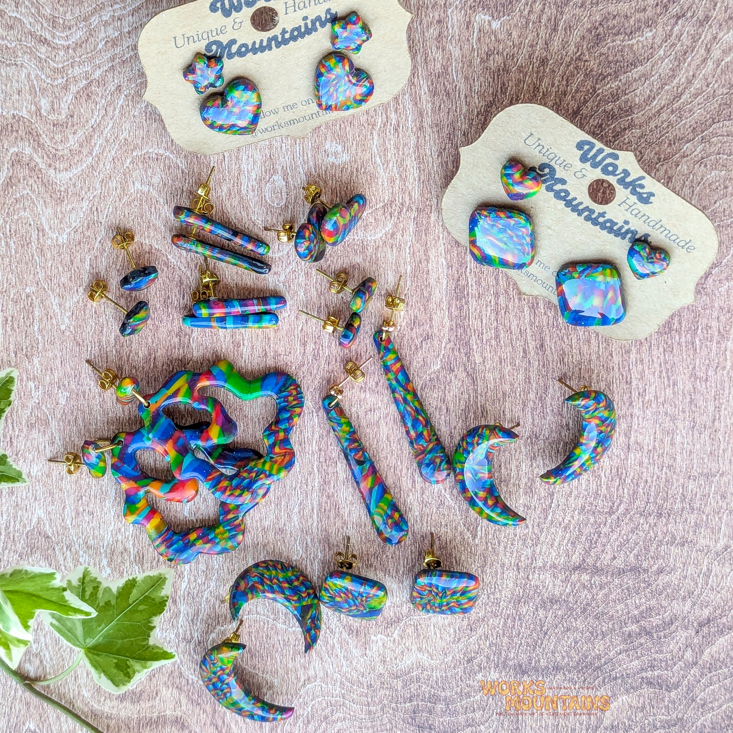 Mixed Pattern | Studs | Colourful patterns in various shapes