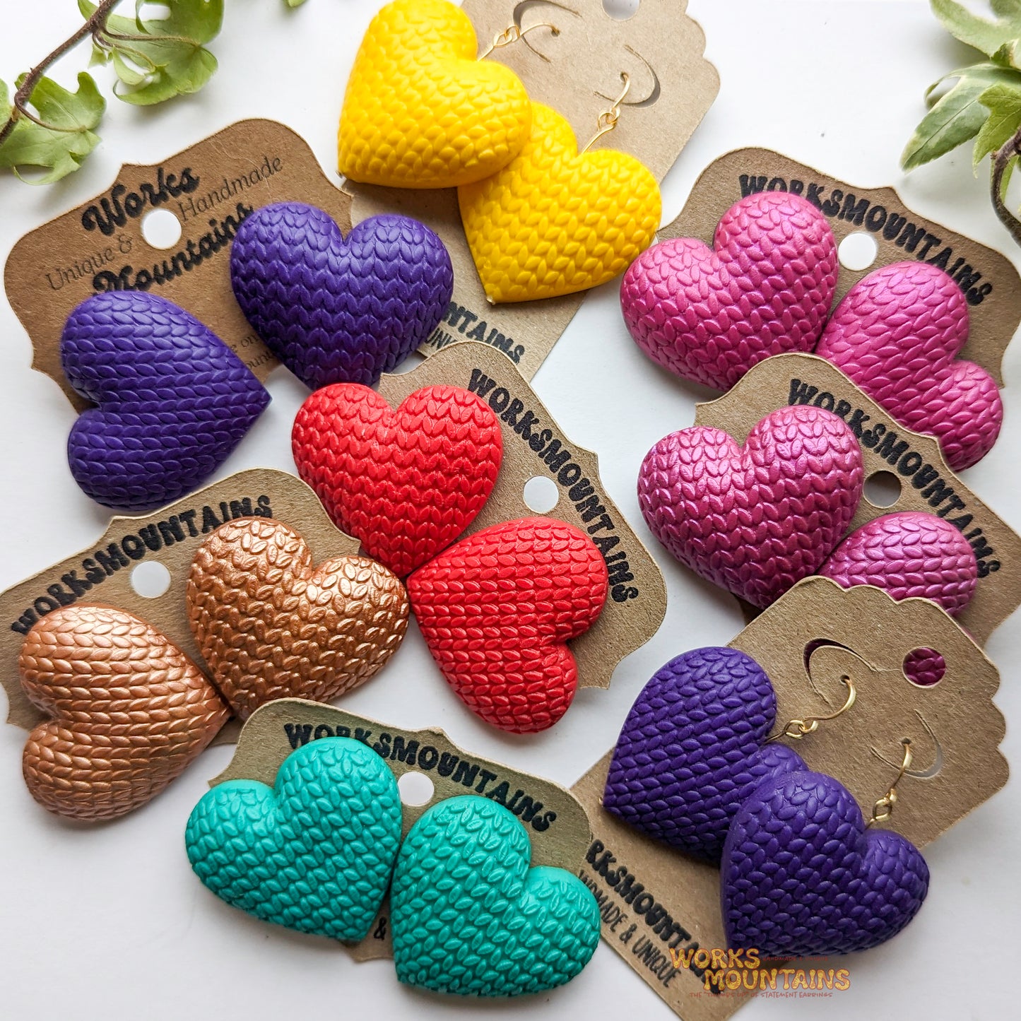 Puffed Hearts | Studs and Hanging | Loving Statements