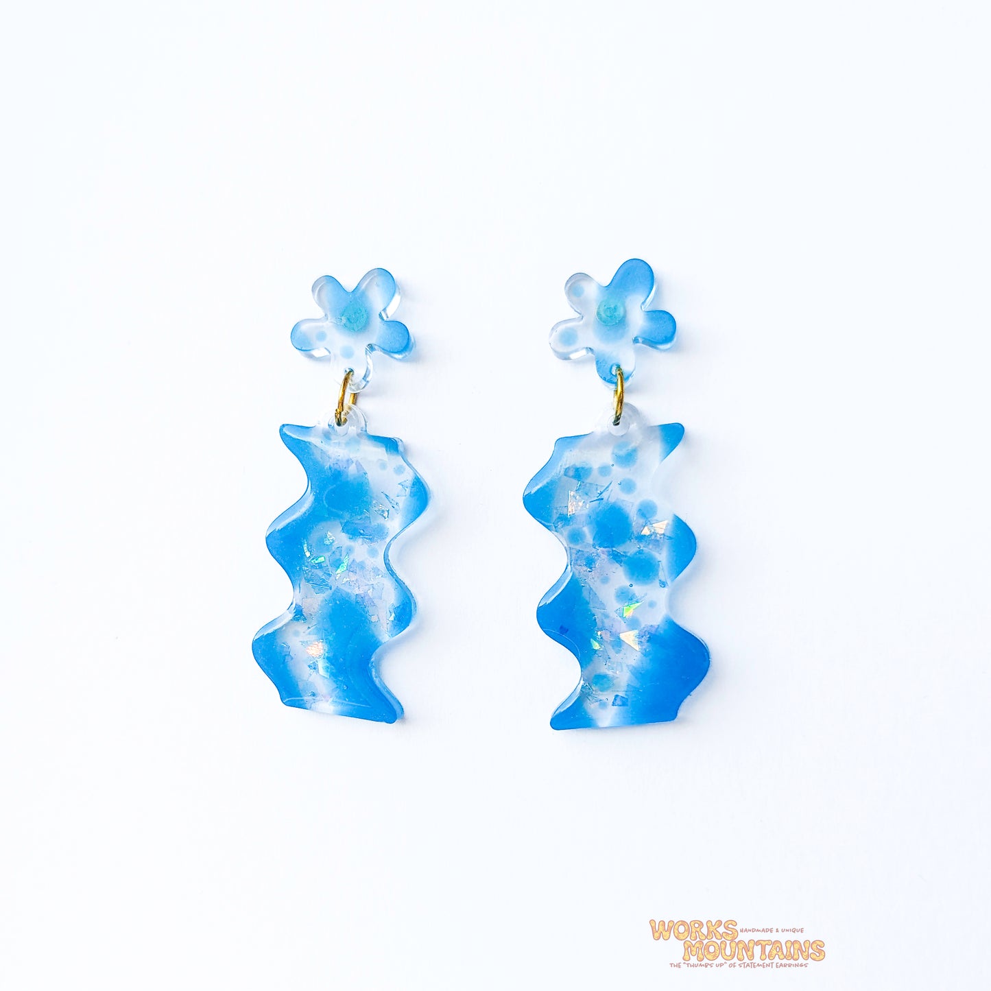 Neon Vibes: Stand Out with Our Wobble Resin Earrings!