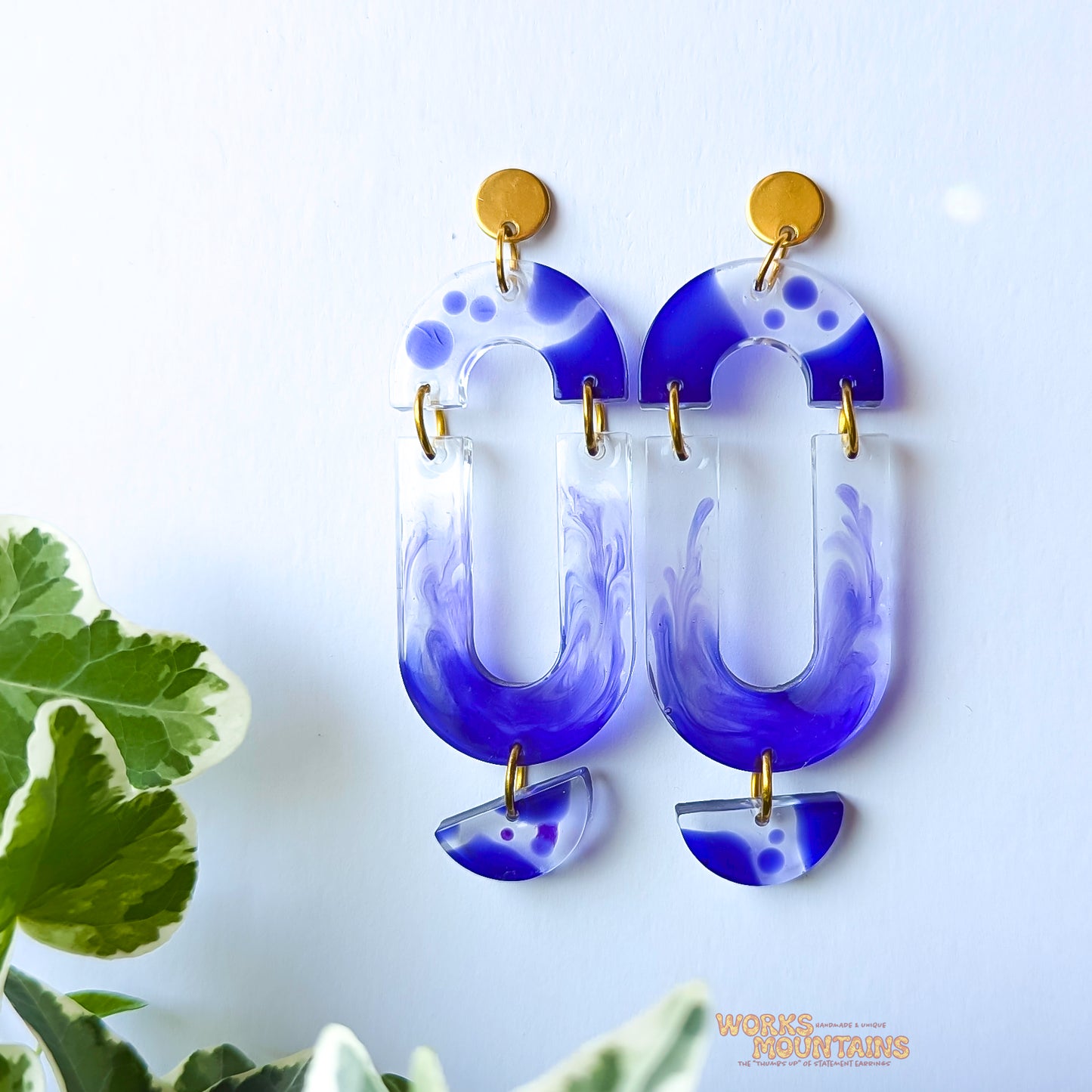 Limited Editions: Inked up! Hanging Resin Earrings.