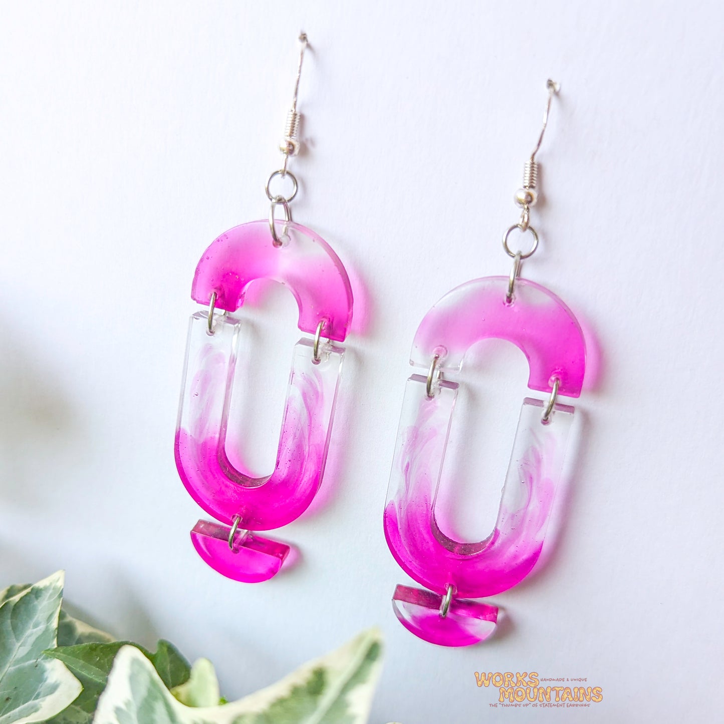 Limited Editions: Inked up! Hanging Resin Earrings.