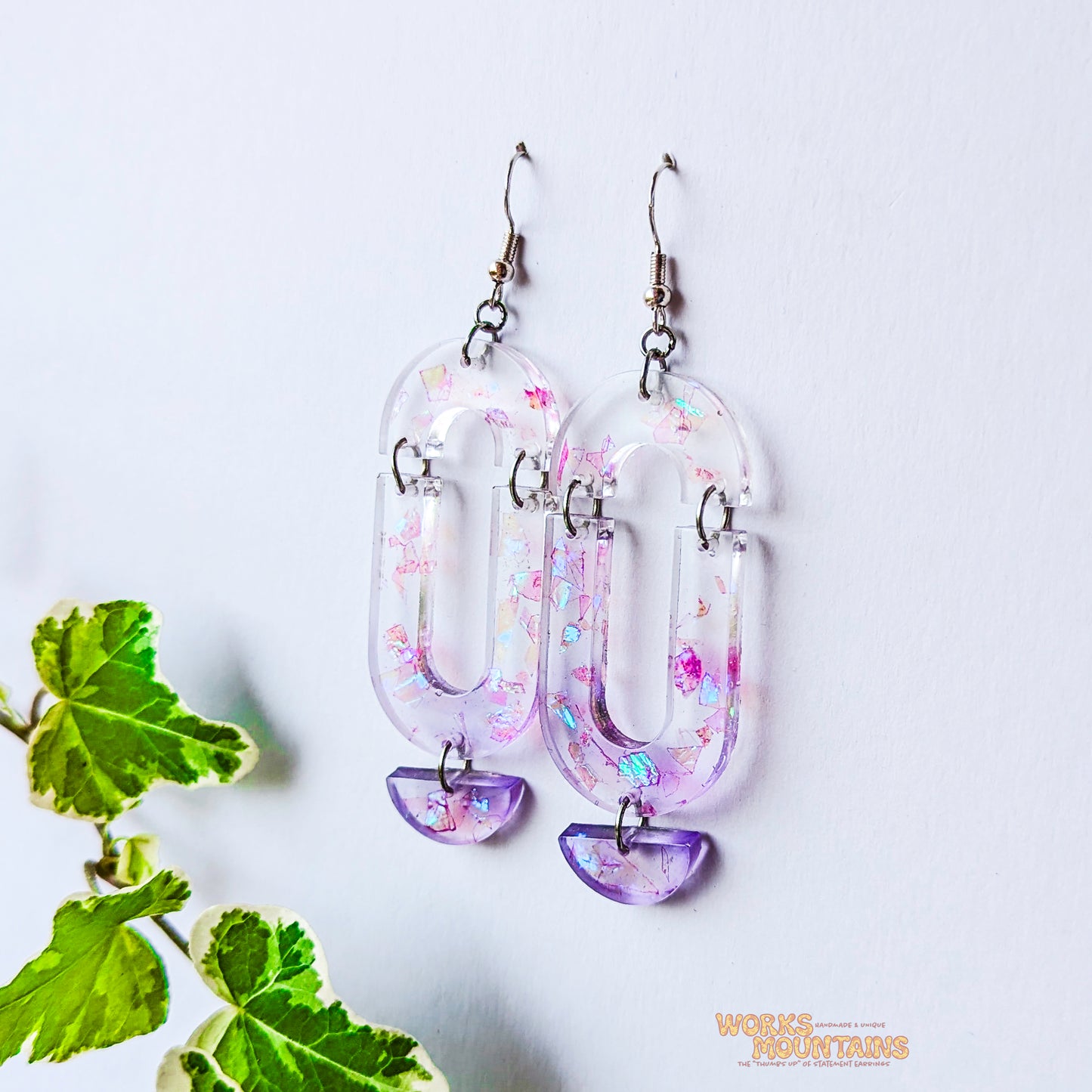 Limited Editions: Inked up! Hanging Resin Earrings.