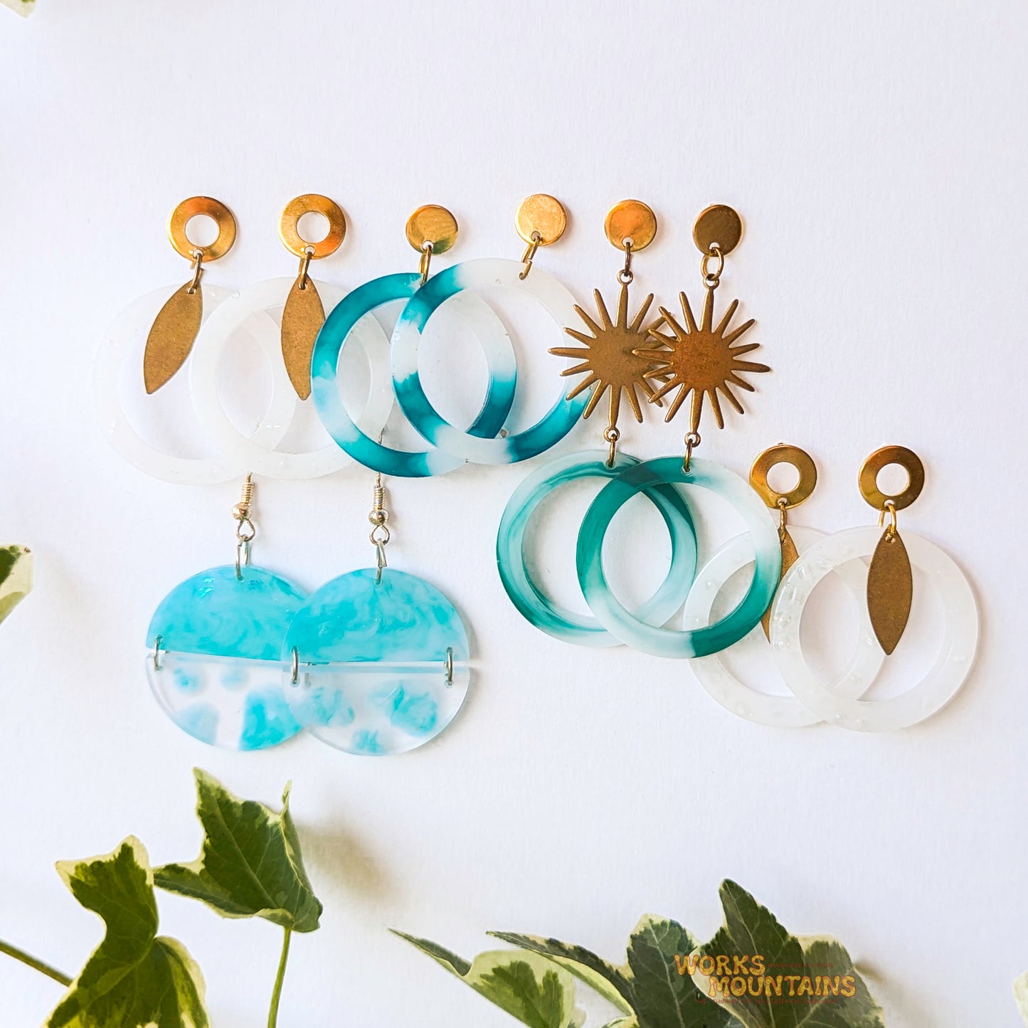 Limited Editions: Round Geometric Shaped Resin Earrings!