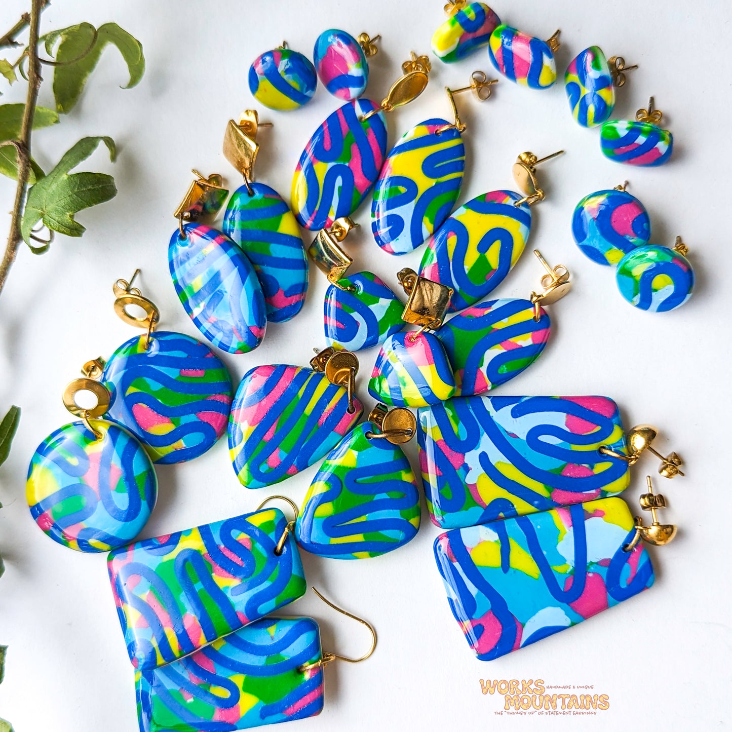 Limited Editions: Swirly Sensation Polymer Clay Earrings