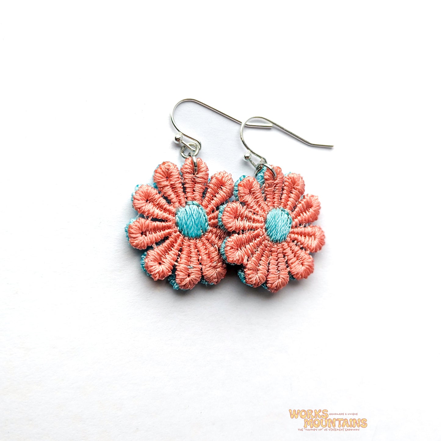 Pink & Blue Magic: Daisy Lace Earrings