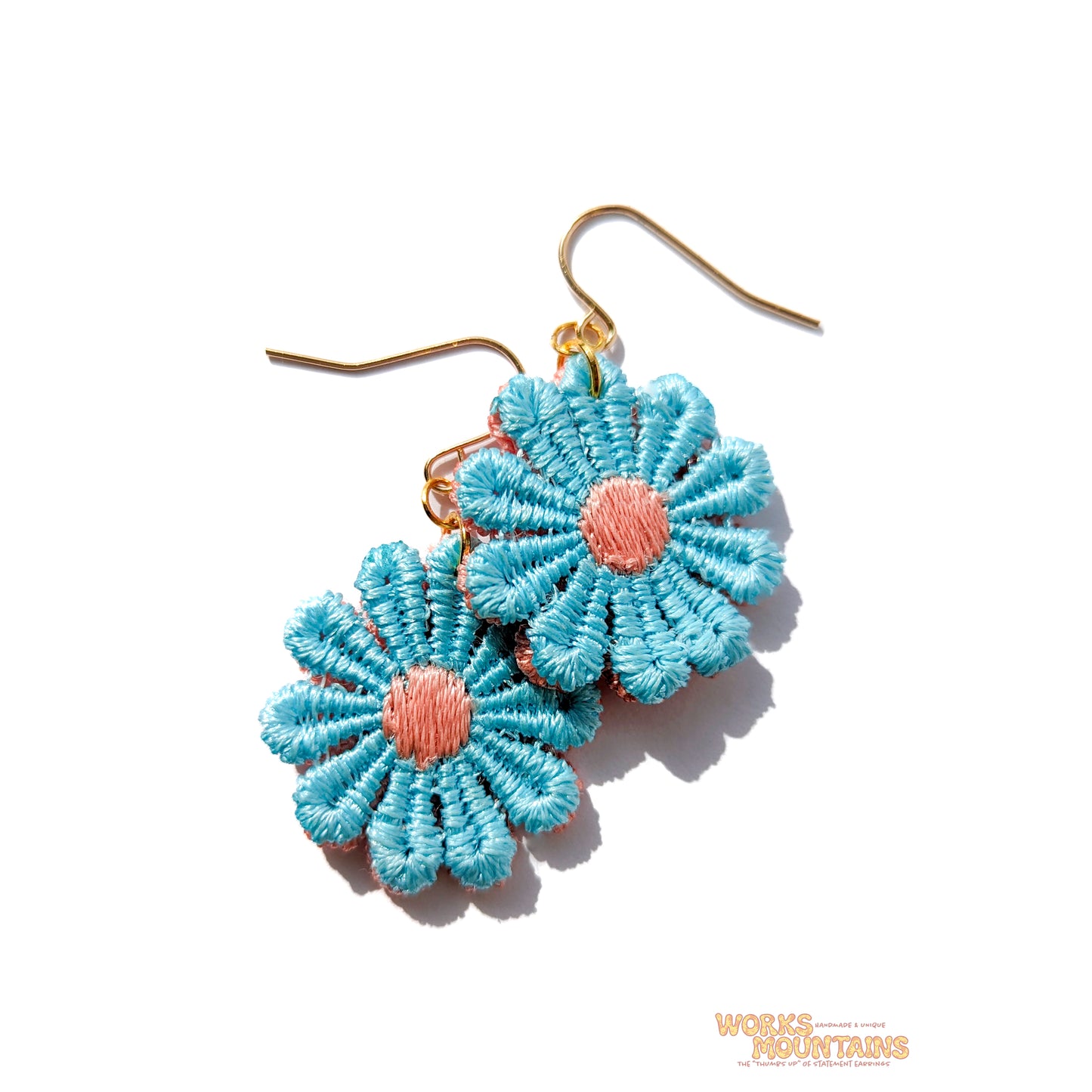 Pink & Blue Magic: Daisy Lace Earrings