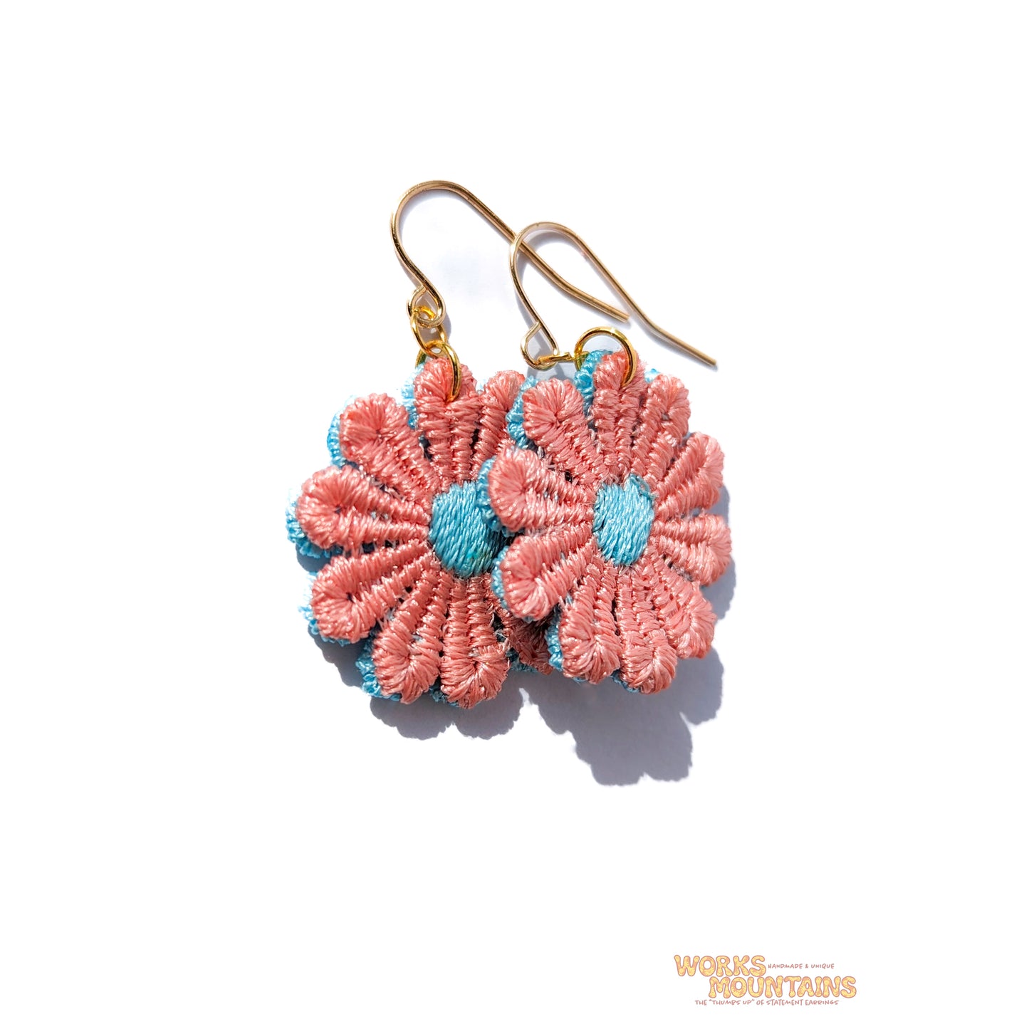 Pink & Blue Magic: Daisy Lace Earrings