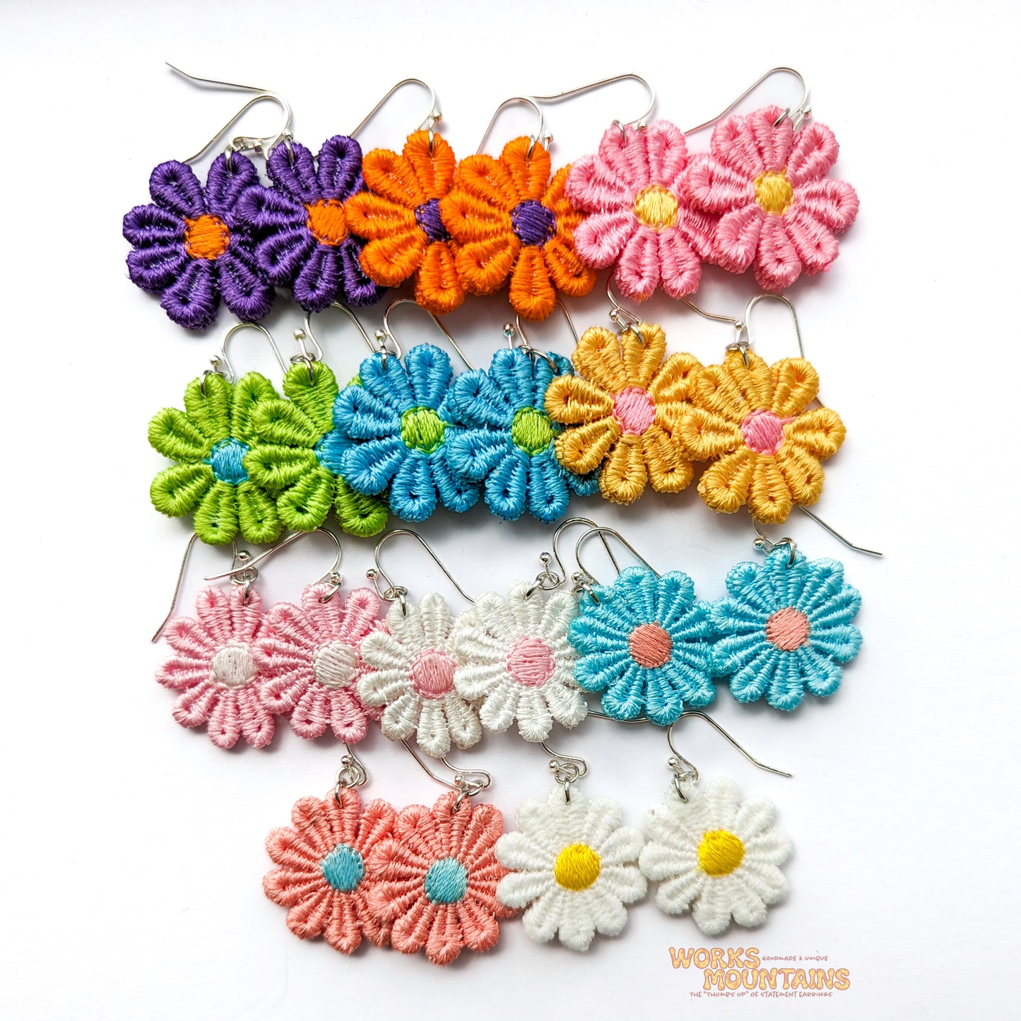 Daisy Earrings for Every Mood - Single Colour Pairs