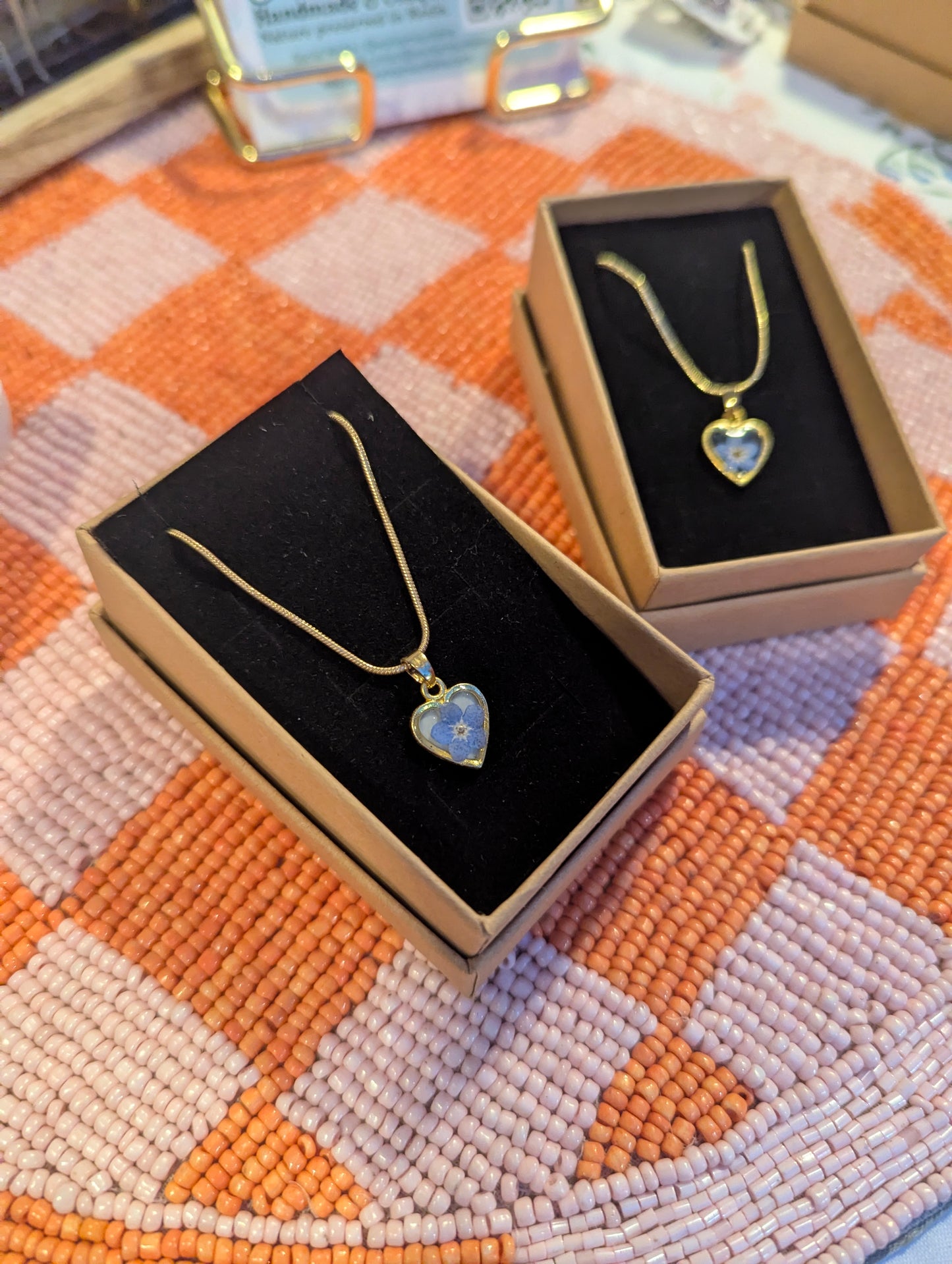 Forget-Me-Not Heart Necklace | Made to order