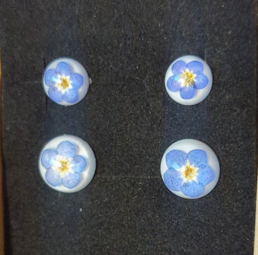 Forget-Me-Not Studs | Dome | Made to order