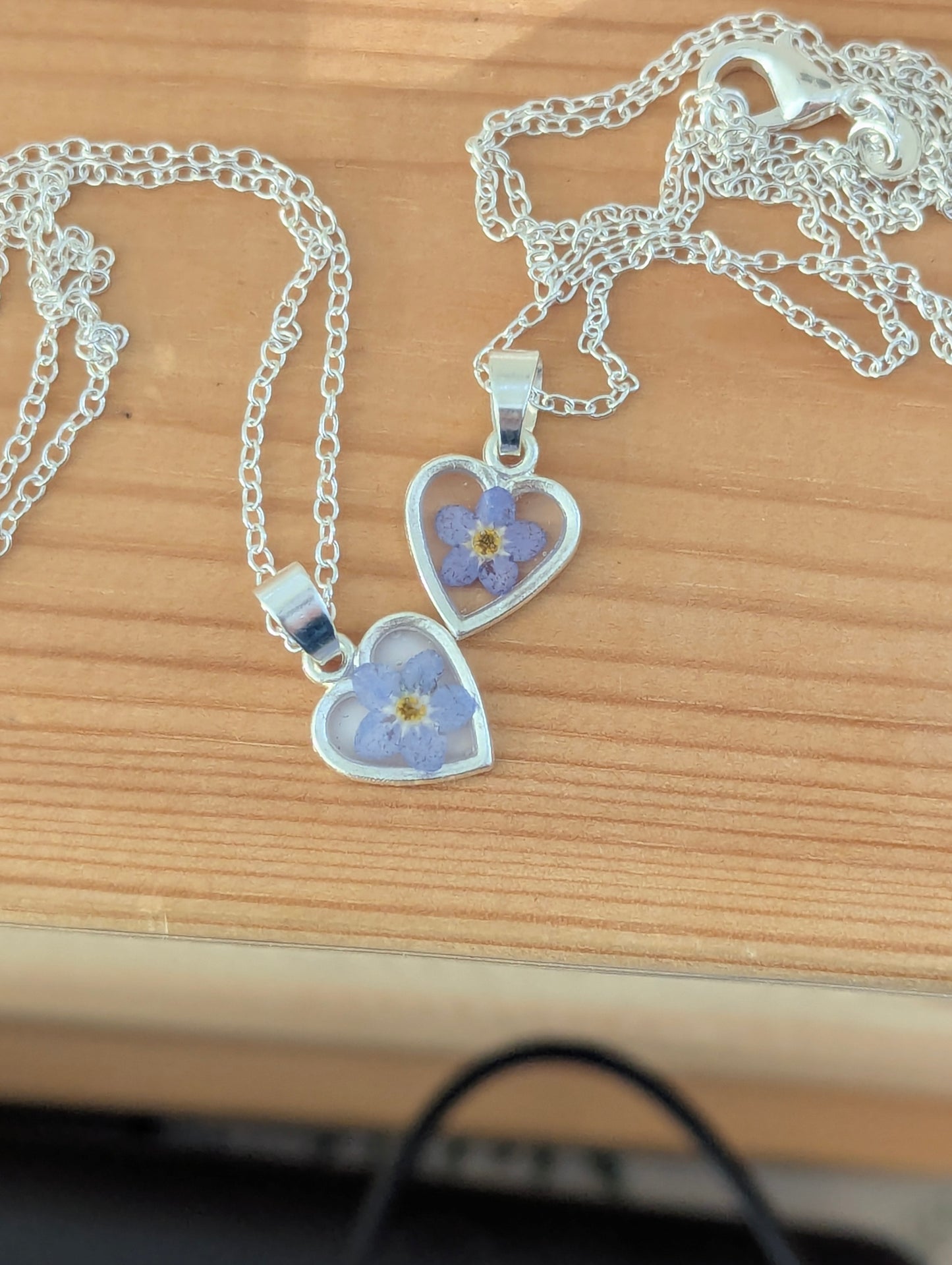 Forget-Me-Not Heart Necklace | Made to order